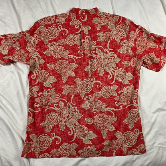 Reyn Spooner Kloth Mens Size XL Red Floral Button Front Shirt Aloha Hawaiian - Picture 2 of 9